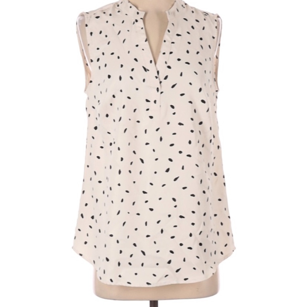 Mud Pie Sleeveless V-Neck Blouse, NEW